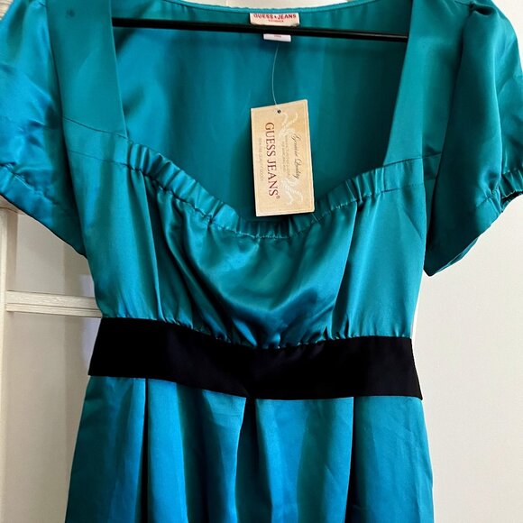 Guess Dresses & Skirts - BNWT GUESS turkish sea satin cap blouson (M)